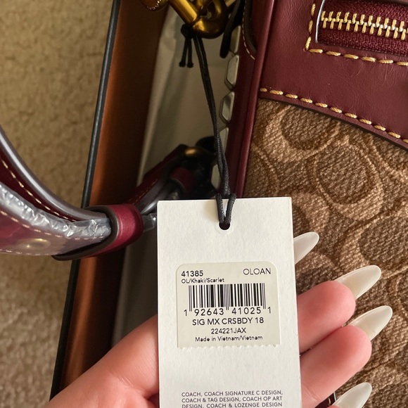 NEW WITH TAGS Coach Crossbody with Cowboy Metal Decals - Picture 3 of 7